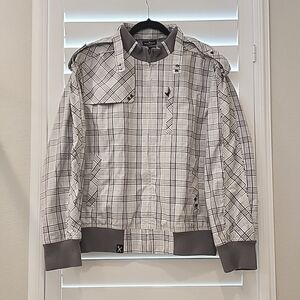 Marc Ecko - Cut&Sew | Gray Plaid Jacket | Men Size L